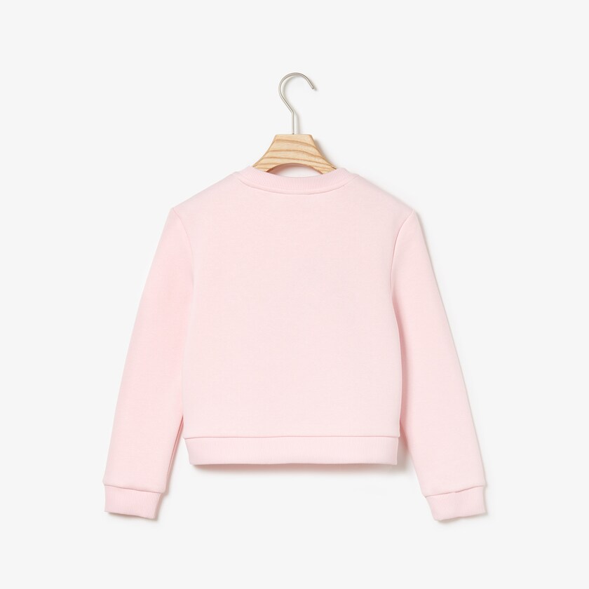 Kids' Lacoste Light Pink Sweatshirts Crewneck Crocodile Fleece GG4-23722E5