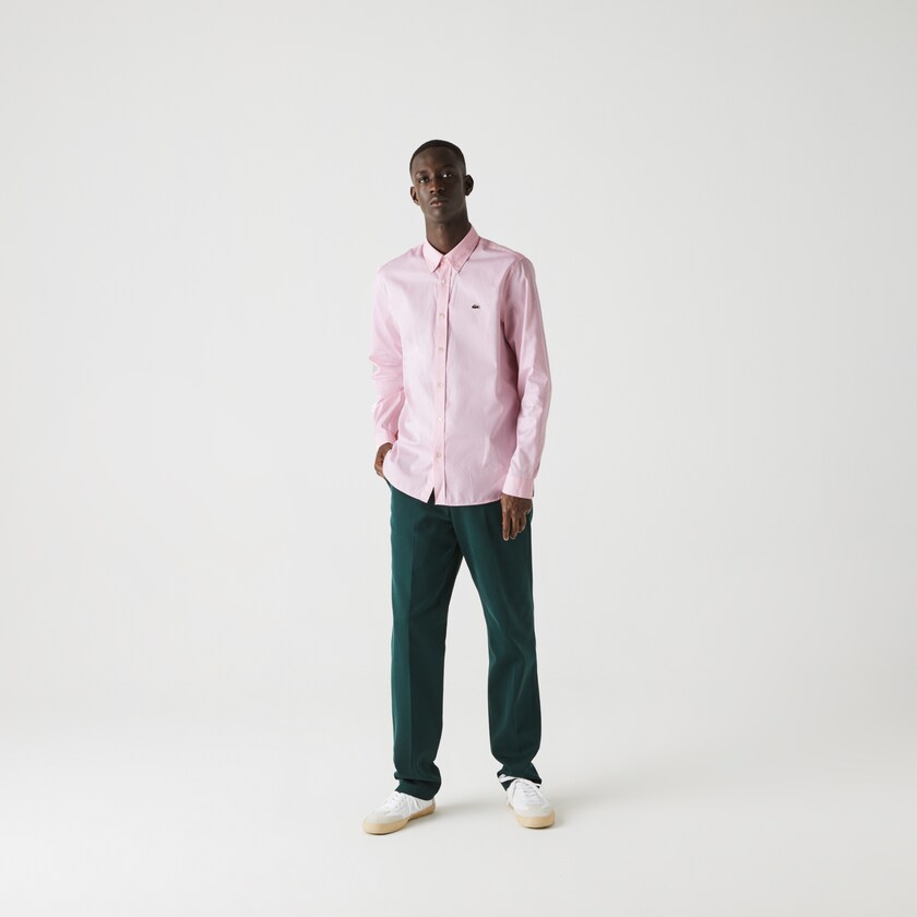 Men's Lacoste Light Pink Shirts Regular Fit Premium Cotton AY1-59685G0