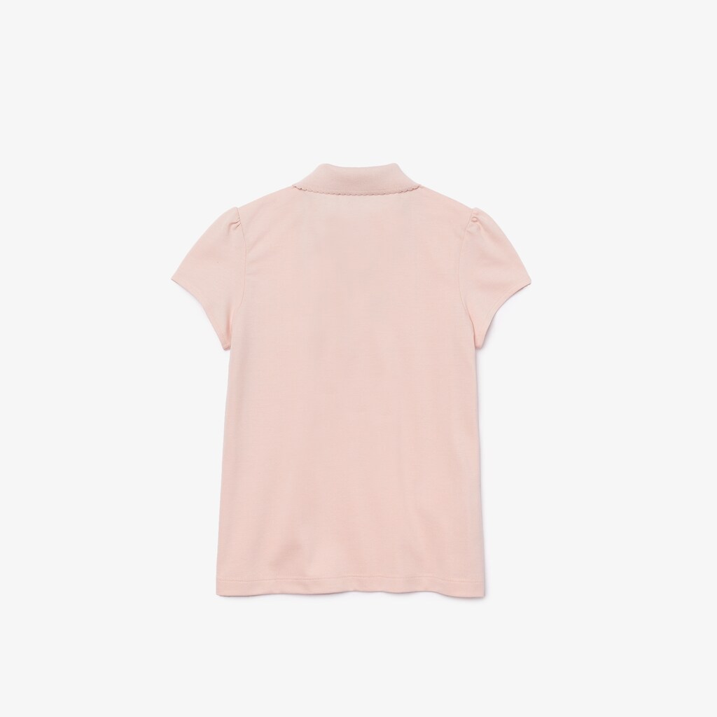 Kids' Lacoste Light Pink Polo Shirts Scalloped Collar Mini Piqué ZN3-43934I9