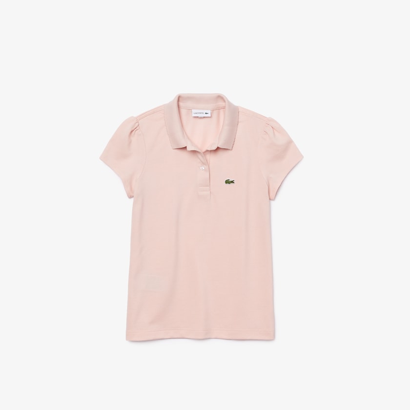 Kids' Lacoste Light Pink Polo Shirts Scalloped Collar Mini Piqué ZN3-43934I9