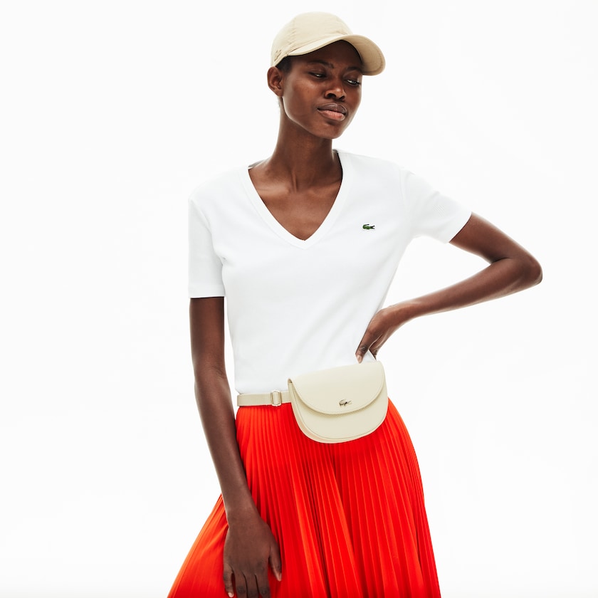 Women's Lacoste Light Yellow Bags Chantaco Leather Belt Bag KI4-96559I0