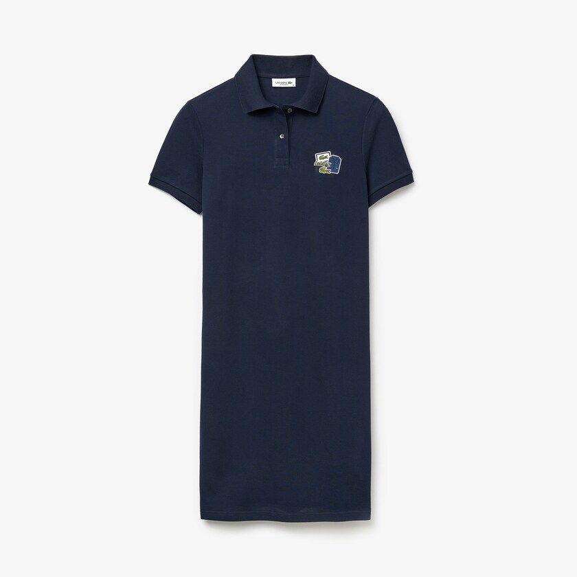 Women's Lacoste Navy Blue Dress Badge Polo LV1-77547Q9