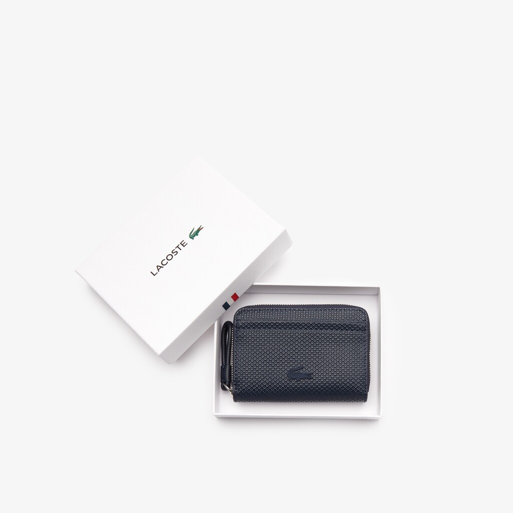 Women's Lacoste Navy Blue Bags Chantaco Piqué Leather Mini Coin Pouch OG5-67696P8