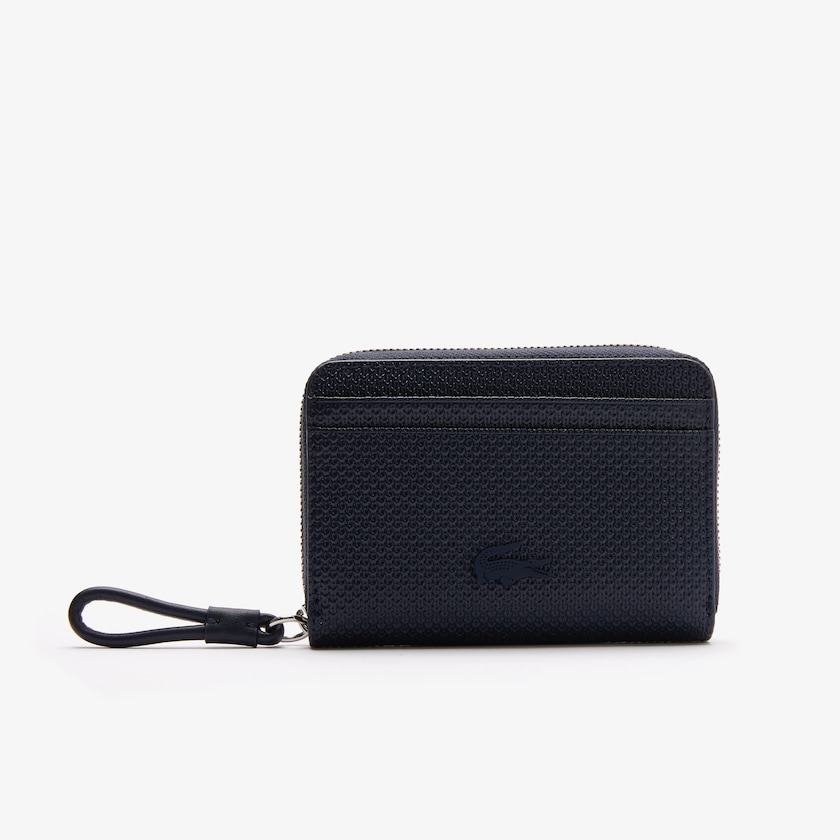 Women's Lacoste Navy Blue Bags Chantaco Piqué Leather Mini Coin Pouch OG5-67696P8