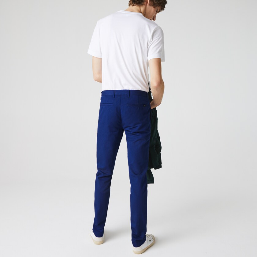 Men's Lacoste Navy Blue Chinos Cotton-Linen SD2-92699I8
