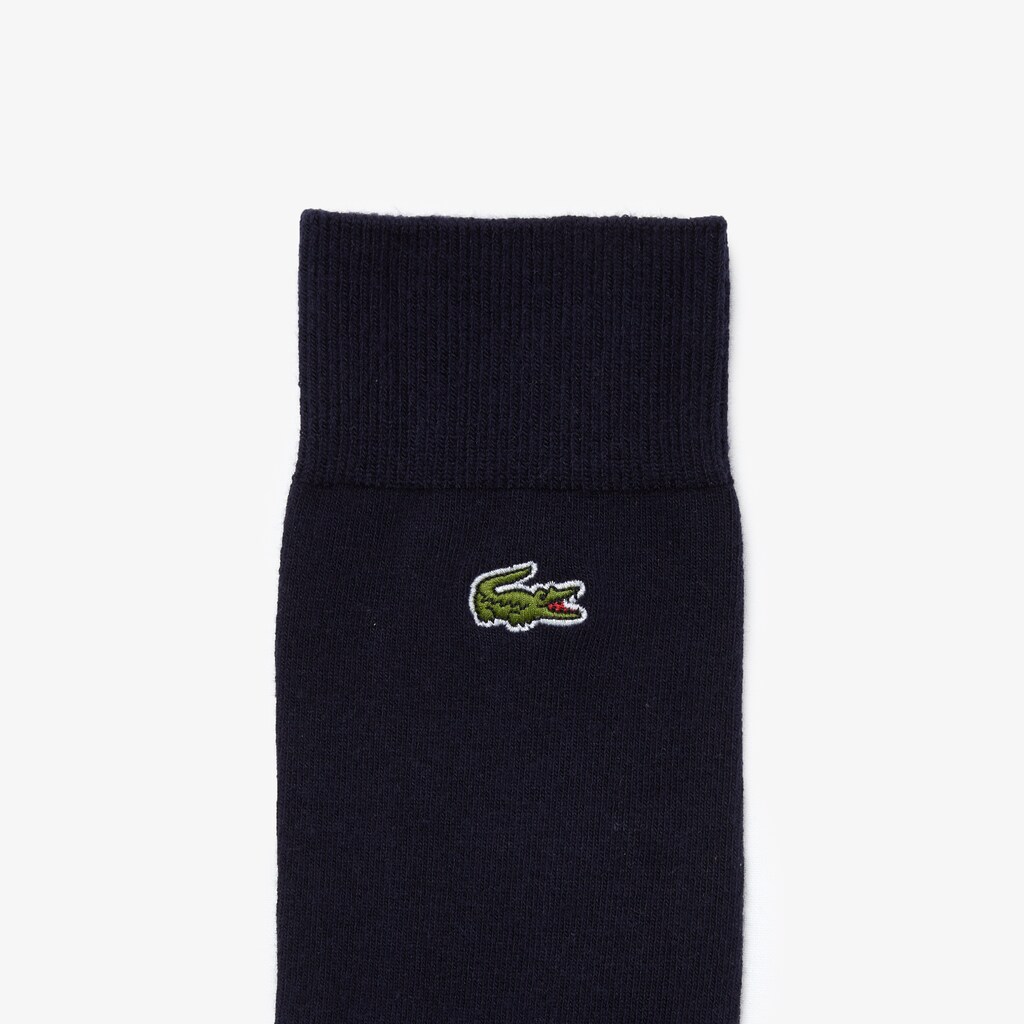 Men's Lacoste Navy Blue Socks Embroidered Crocodile Cotton Blend FA9-72877J4