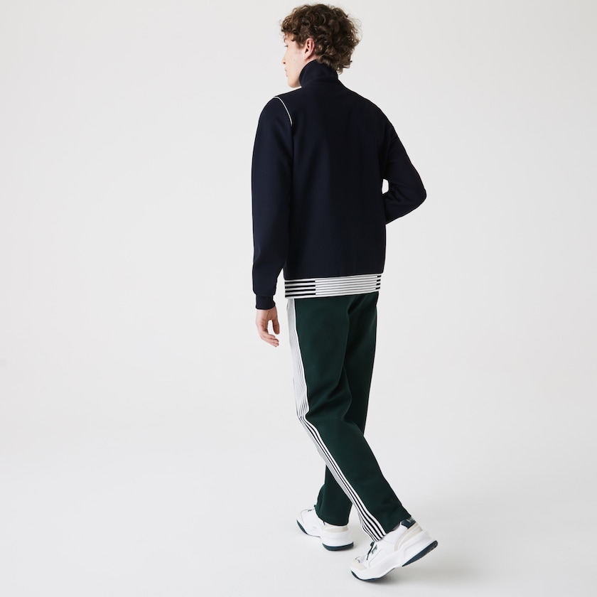 Men's Lacoste Navy Blue Jackets Heritage Zippered Tracksuit BI1-27642H3