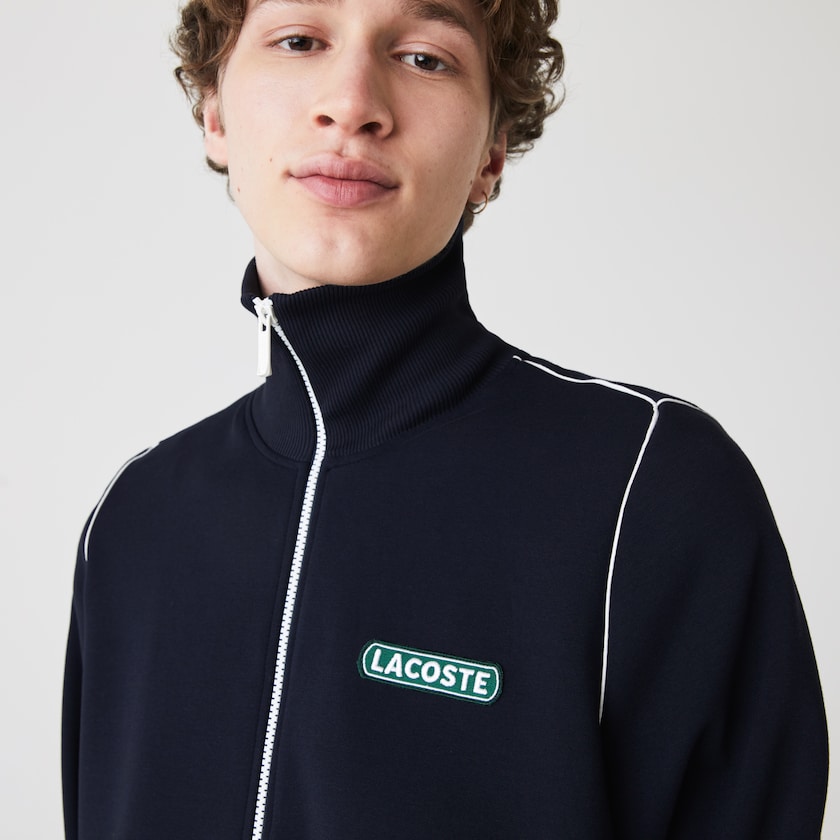 Men's Lacoste Navy Blue Jackets Heritage Zippered Tracksuit BI1-27642H3