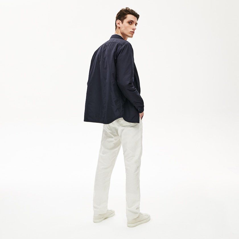 Men's Lacoste Navy Blue Overshirts Padded Solid SV3-57205D8