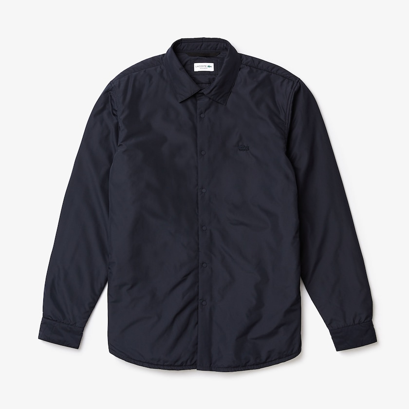 Men's Lacoste Navy Blue Overshirts Padded Solid SV3-57205D8