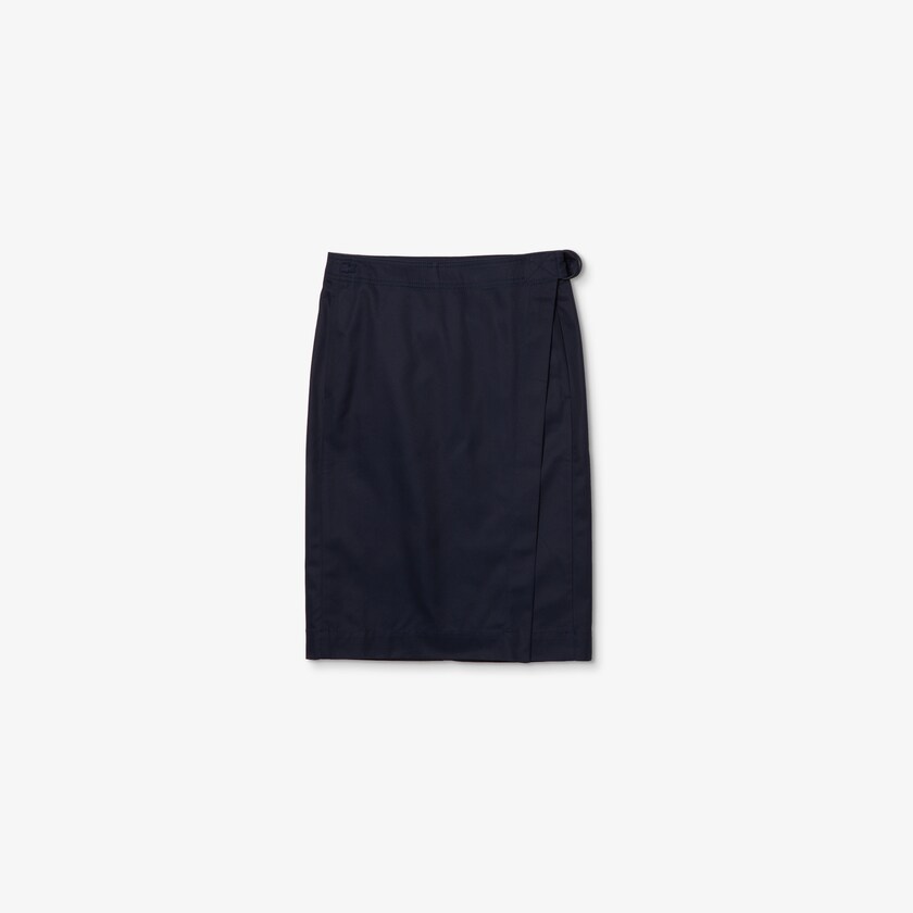 Women's Lacoste Navy Blue Skirts Premium Cotton Canvas Wrapped ZV9-04570G2