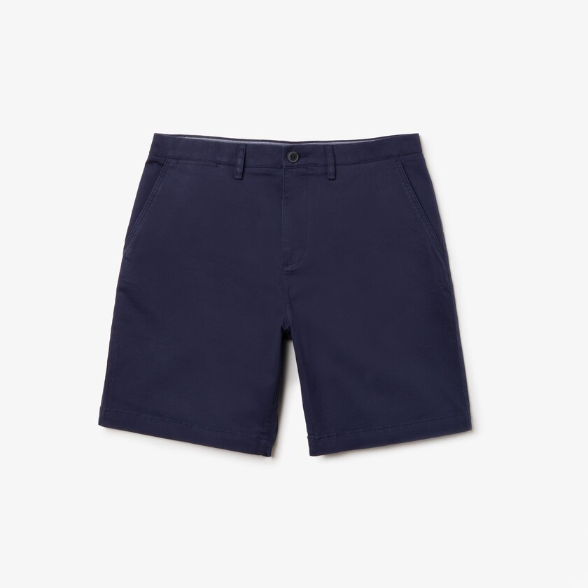 Men's Lacoste Navy Blue Shorts Regular Fit Cotton Gabardine Bermuda ZN6-24392W9