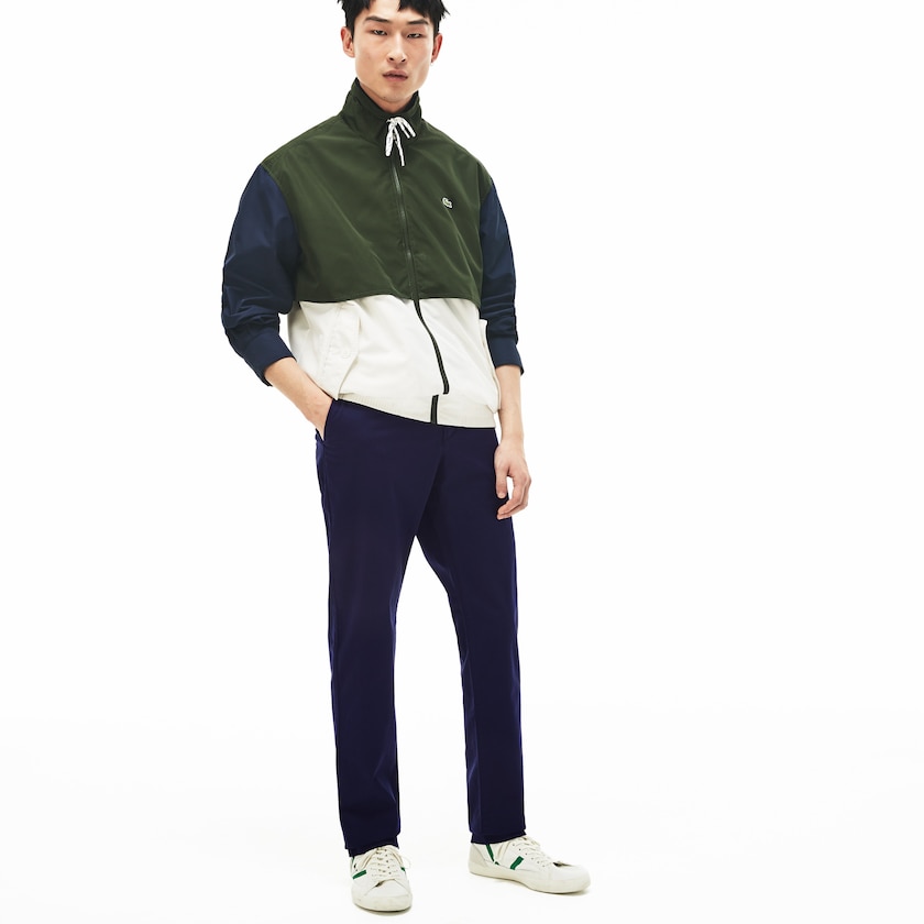 Men's Lacoste Navy Blue Pants Regular Fit Cotton Gabardine Chino DF5-84478Q8