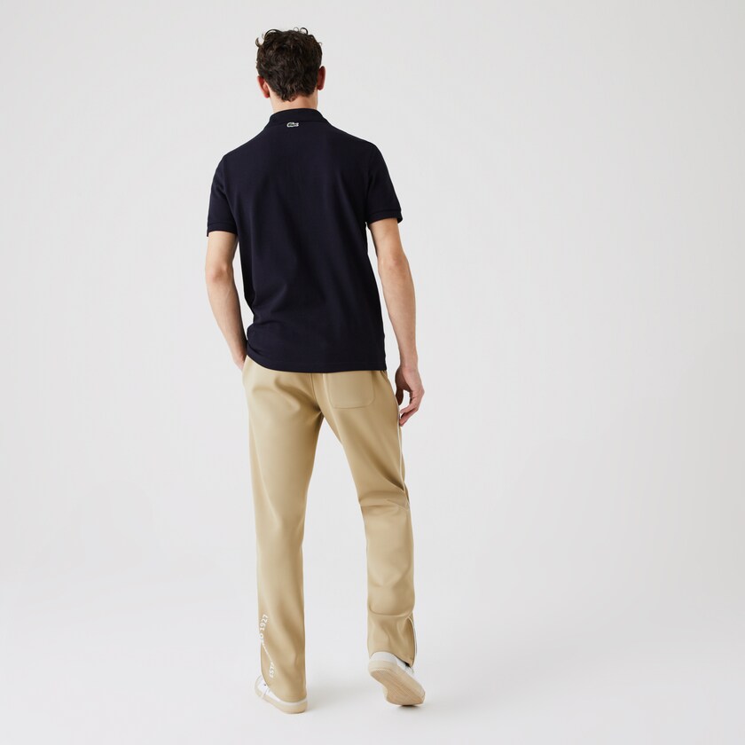 Men's Lacoste Navy Blue Shirts Regular Fit Crocodile Badge Cotton Piqué Polo GL3-81068K3