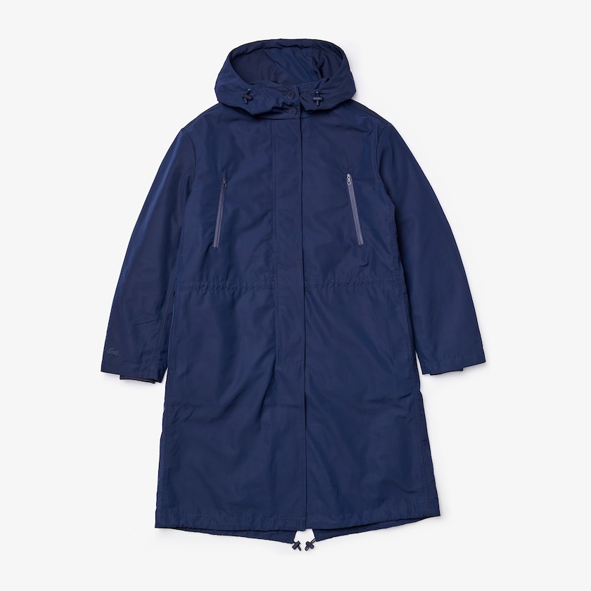 Women's Lacoste Navy Blue Parka Jackets Reversible Jacket 4-in-1 OB5-72407P0
