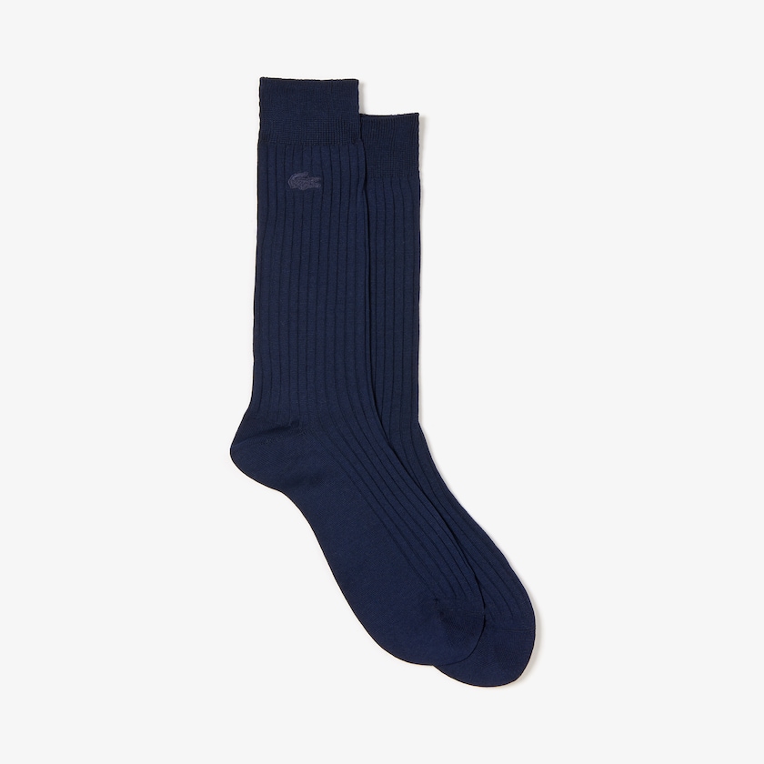 Men's Lacoste Navy Blue Socks Ribbed SE6-81348C2