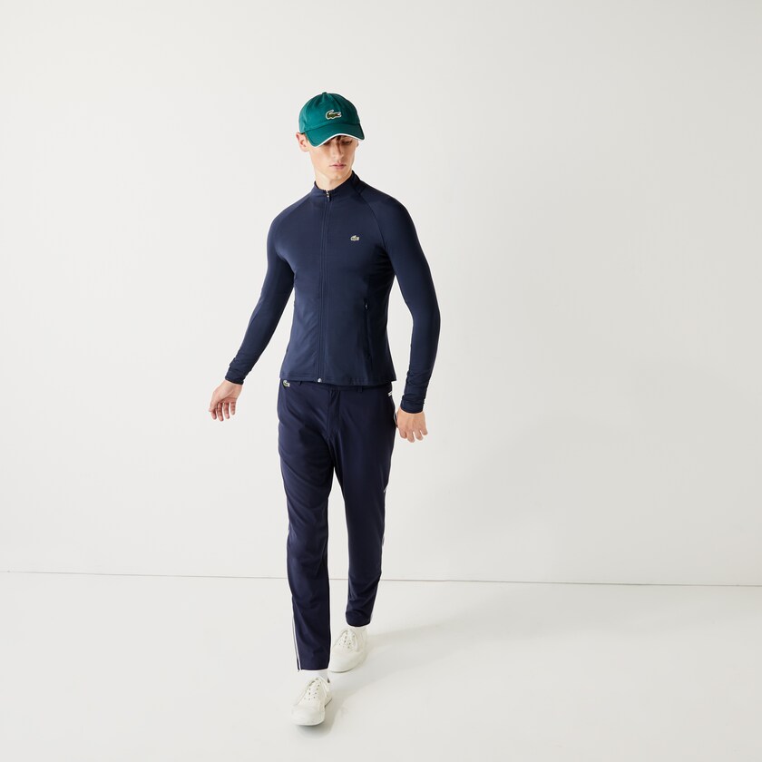 Men's Lacoste Navy Blue Jackets SPORT Breathable Ergonomic Zip Golf KK3-37813R4