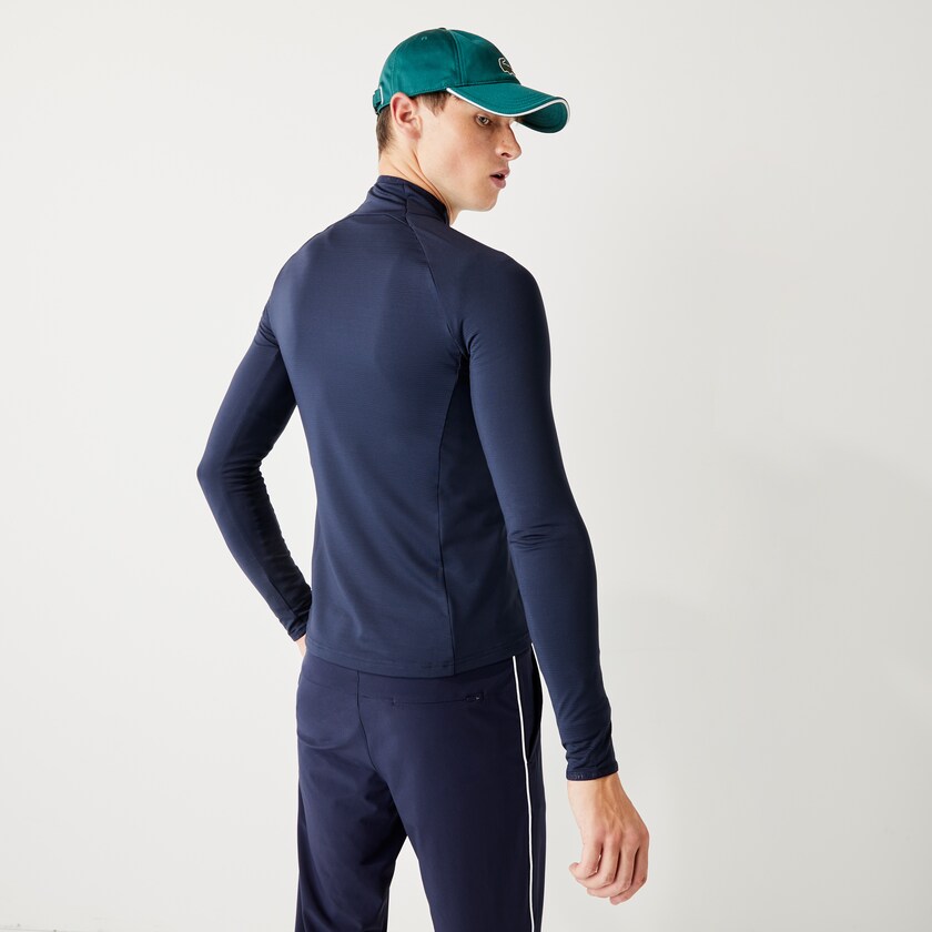 Men's Lacoste Navy Blue Jackets SPORT Breathable Ergonomic Zip Golf KK3-37813R4