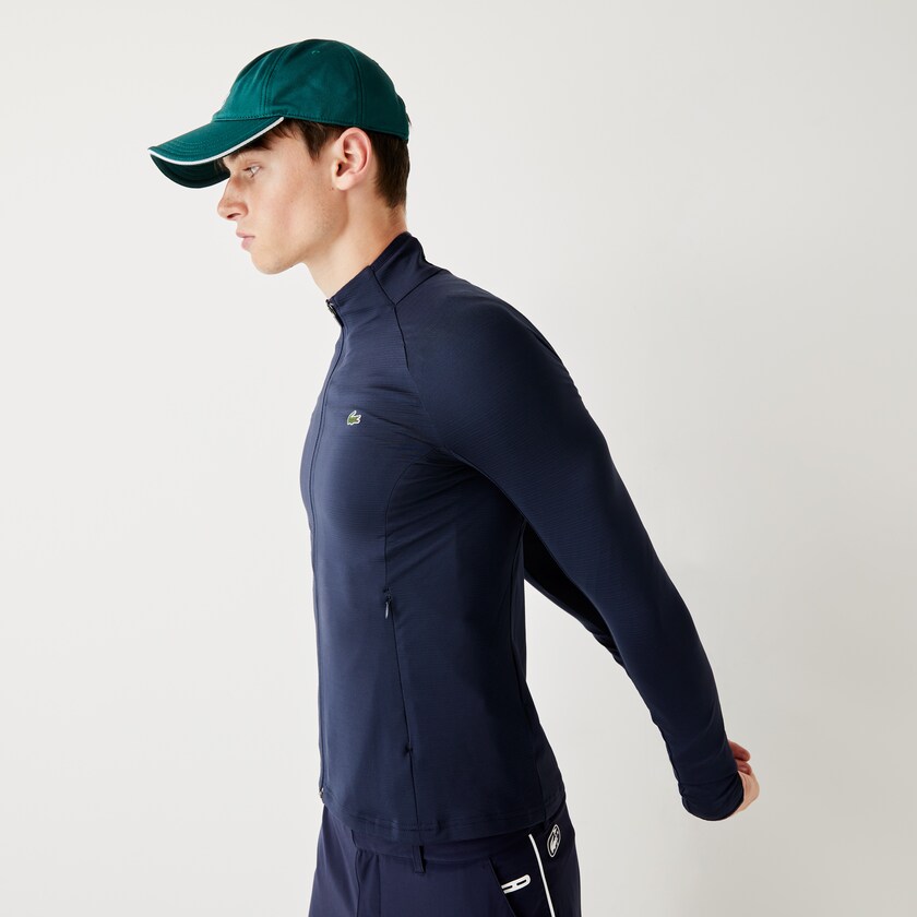Men's Lacoste Navy Blue Jackets SPORT Breathable Ergonomic Zip Golf KK3-37813R4