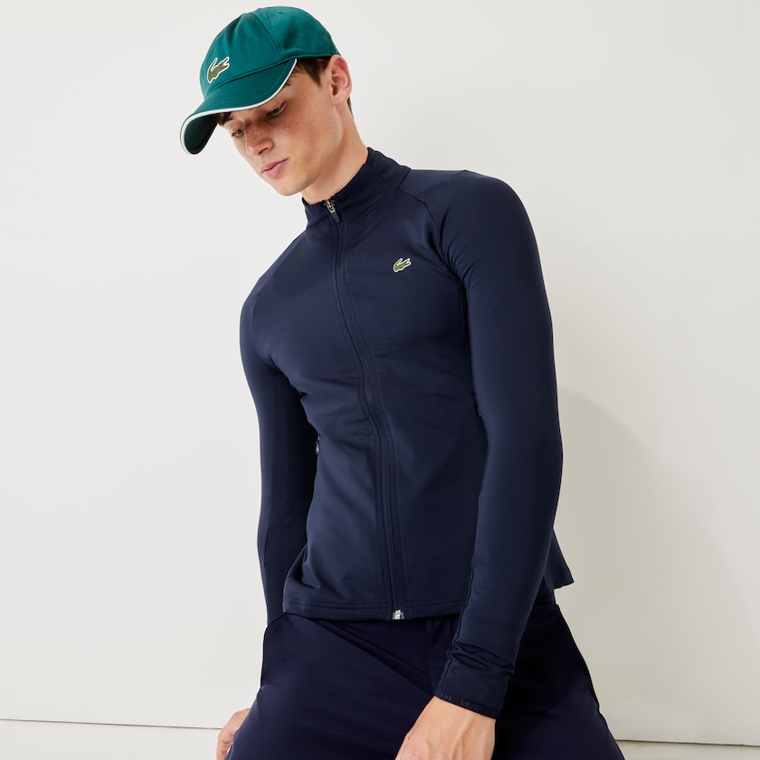 Men's Lacoste Navy Blue Jackets SPORT Breathable Ergonomic Zip Golf KK3-37813R4