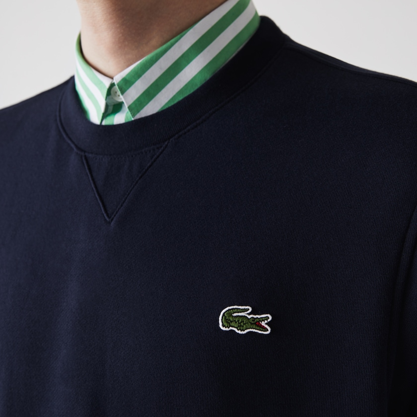 Men's Lacoste Navy Blue Sweatshirts SPORT Cotton Blend Fleece GA7-14921S9