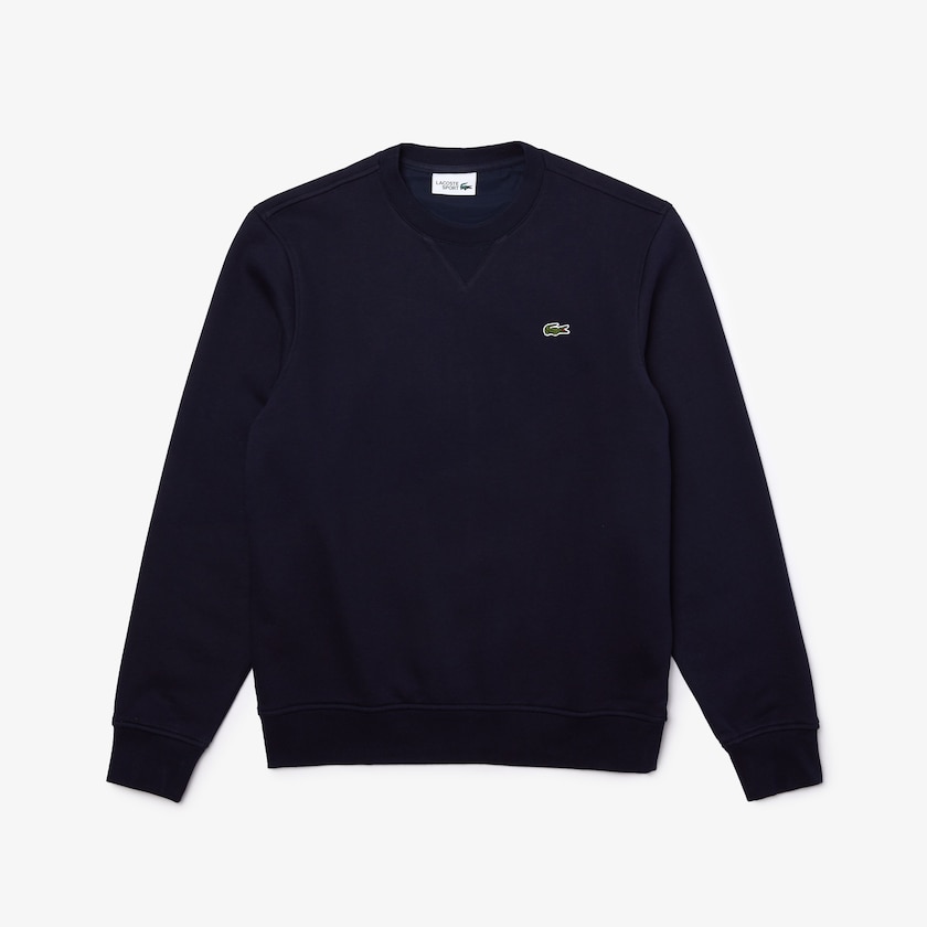 Men's Lacoste Navy Blue Sweatshirts SPORT Cotton Blend Fleece GA7-14921S9