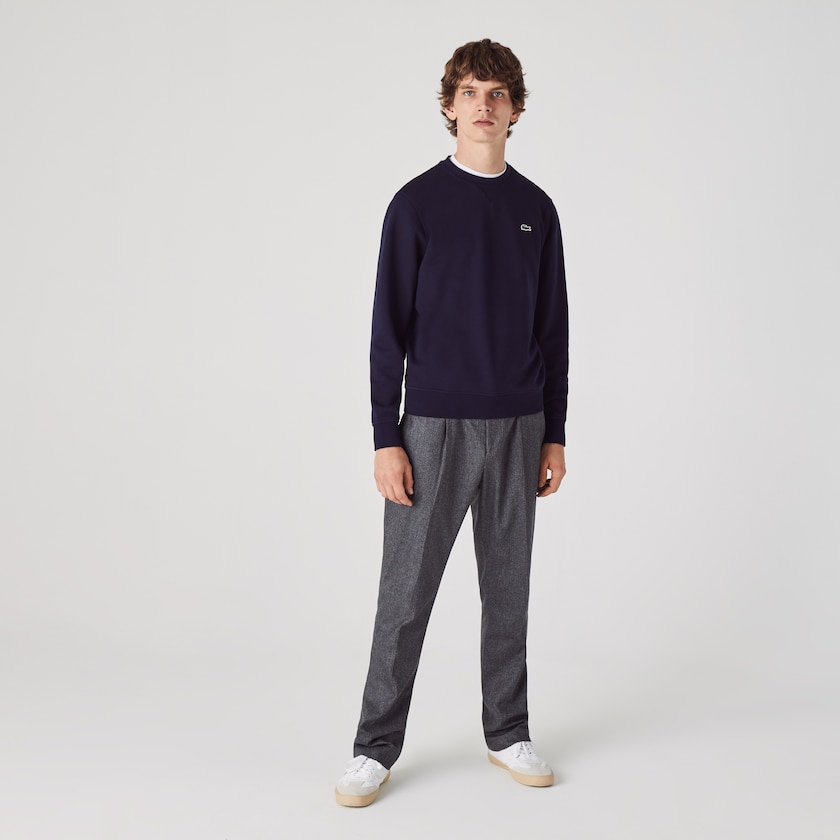 Men's Lacoste Navy Blue Sweatshirts SPORT Cotton Blend Fleece GA7-14921S9
