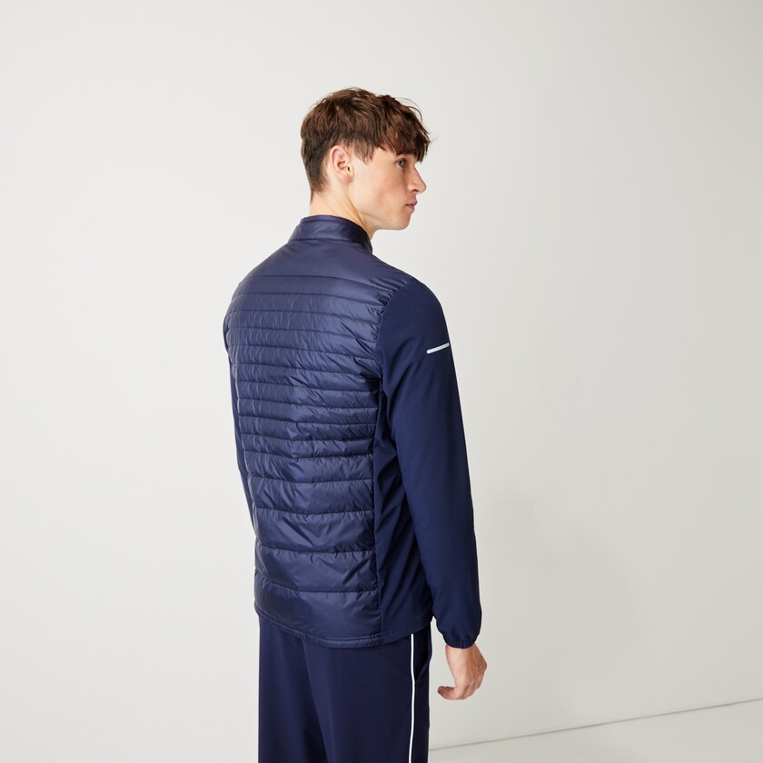 Men's Lacoste Navy Blue Jackets SPORT Lightweight Water-Resistant Quilted Golf LM3-26852Z2