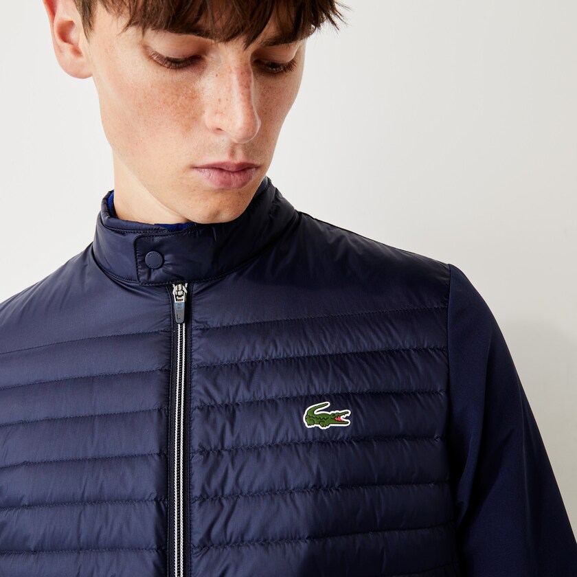 Men's Lacoste Navy Blue Jackets SPORT Lightweight Water-Resistant Quilted Golf LM3-26852Z2