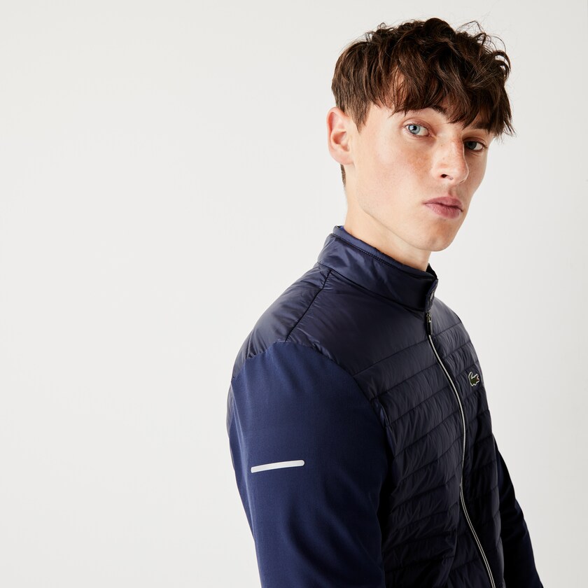 Men's Lacoste Navy Blue Jackets SPORT Lightweight Water-Resistant Quilted Golf LM3-26852Z2