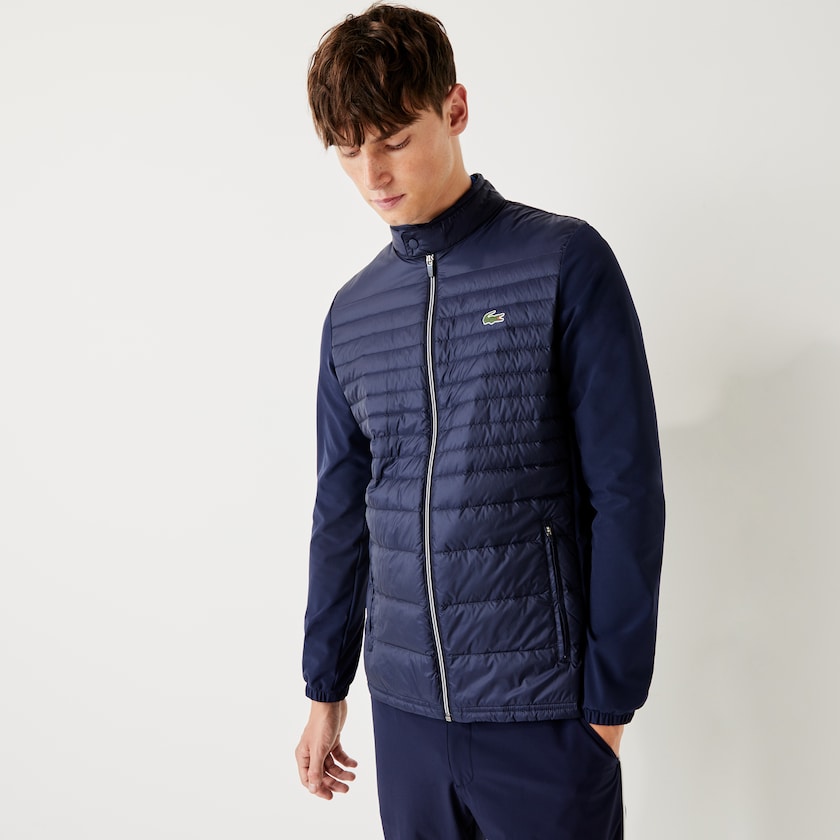 Men's Lacoste Navy Blue Jackets SPORT Lightweight Water-Resistant Quilted Golf LM3-26852Z2