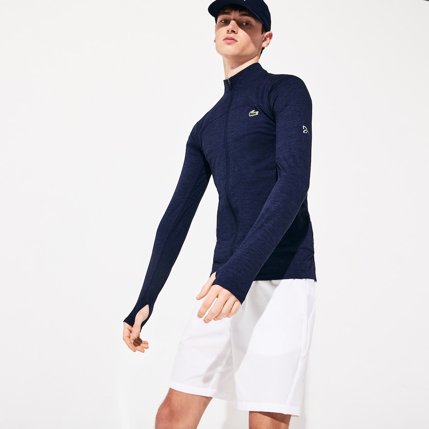 Men's Lacoste Navy Blue Jackets SPORT Novak Djokovic Stretch Zippered HS2-44304S7