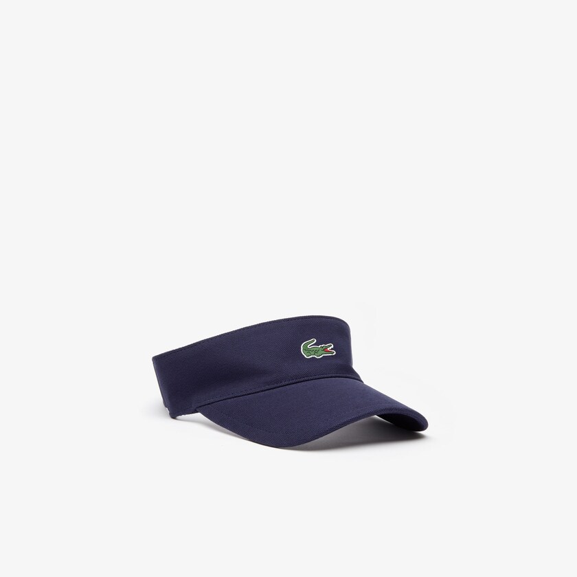 Men's Lacoste Navy Blue Caps SPORT Piqué And Fleece Tennis Visor EQ3-62946J2