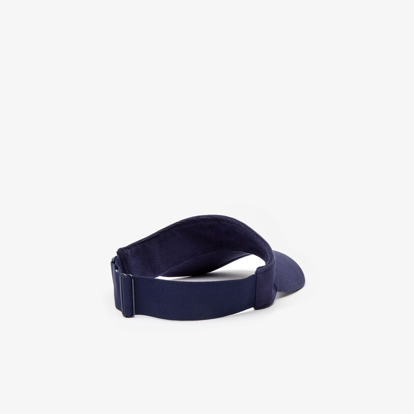 Men's Lacoste Navy Blue Caps SPORT Piqué And Fleece Tennis Visor EQ3-62946J2