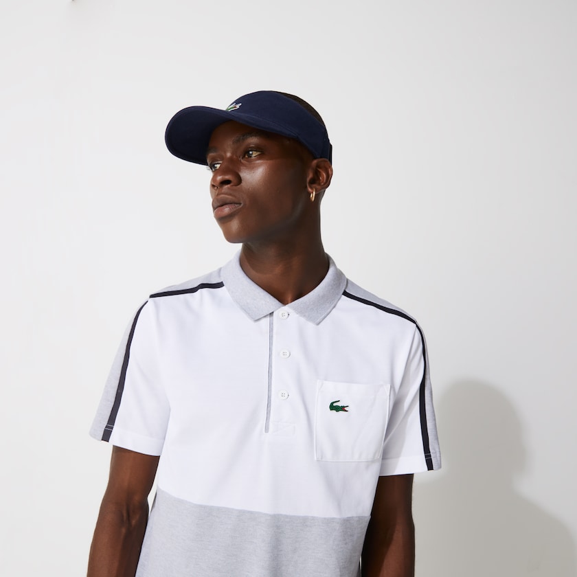 Men's Lacoste Navy Blue Caps SPORT Piqué And Fleece Tennis Visor EQ3-62946J2