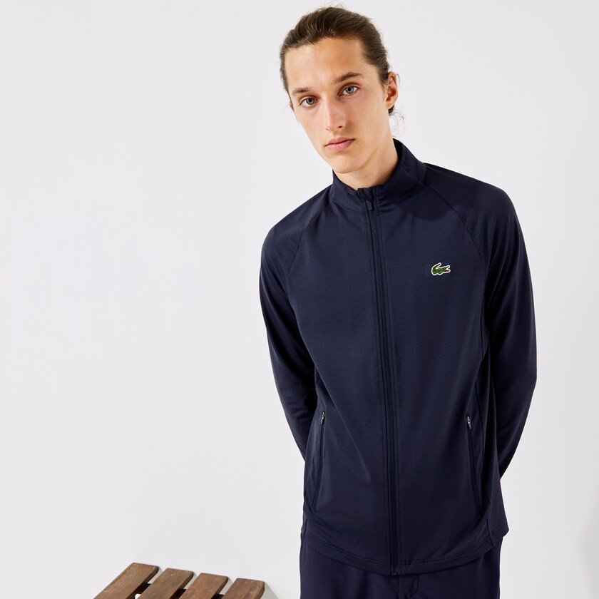 Men's Lacoste Navy Blue Jackets SPORT Stretch Ergonomic Zippered Golf UN1-84018D4