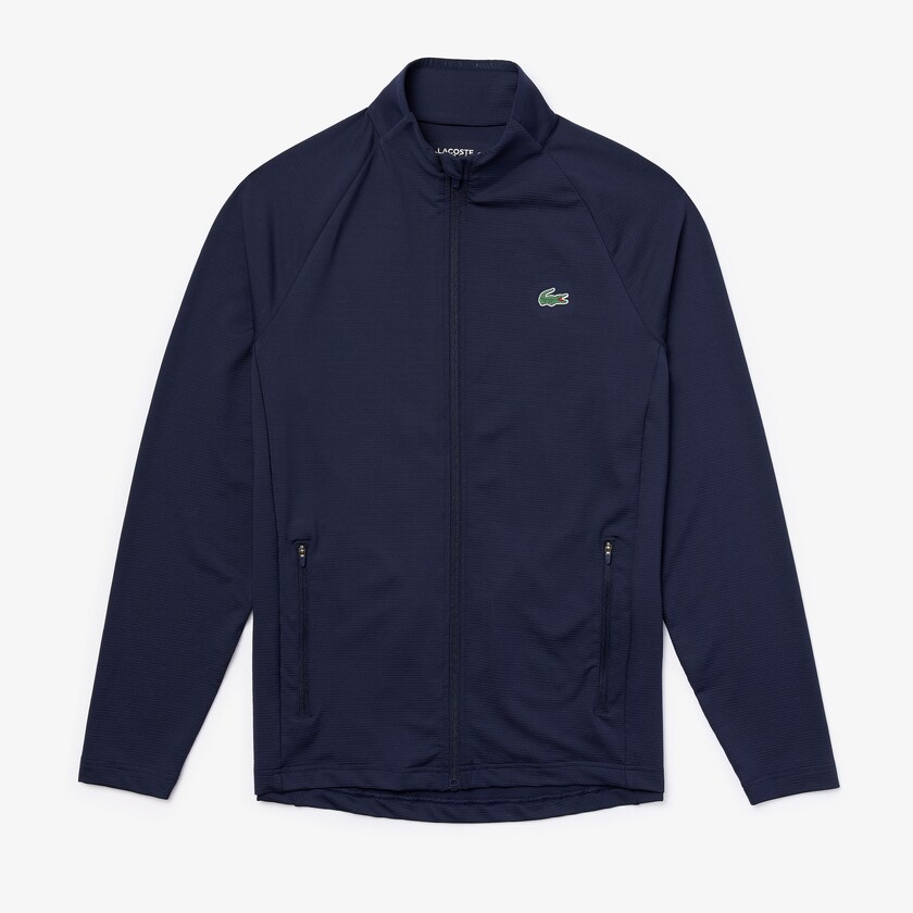 Men's Lacoste Navy Blue Jackets SPORT Stretch Ergonomic Zippered Golf UN1-84018D4