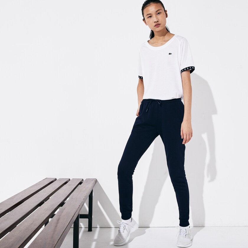 Women's Lacoste Navy Blue Trackpants SPORT Tennis Fleece NN5-15561G1
