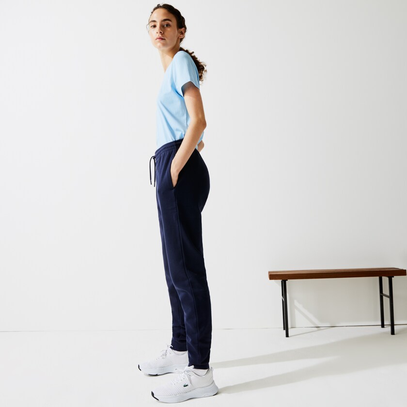 Women's Lacoste Navy Blue Trackpants SPORT Tennis Fleece NN5-15561G1
