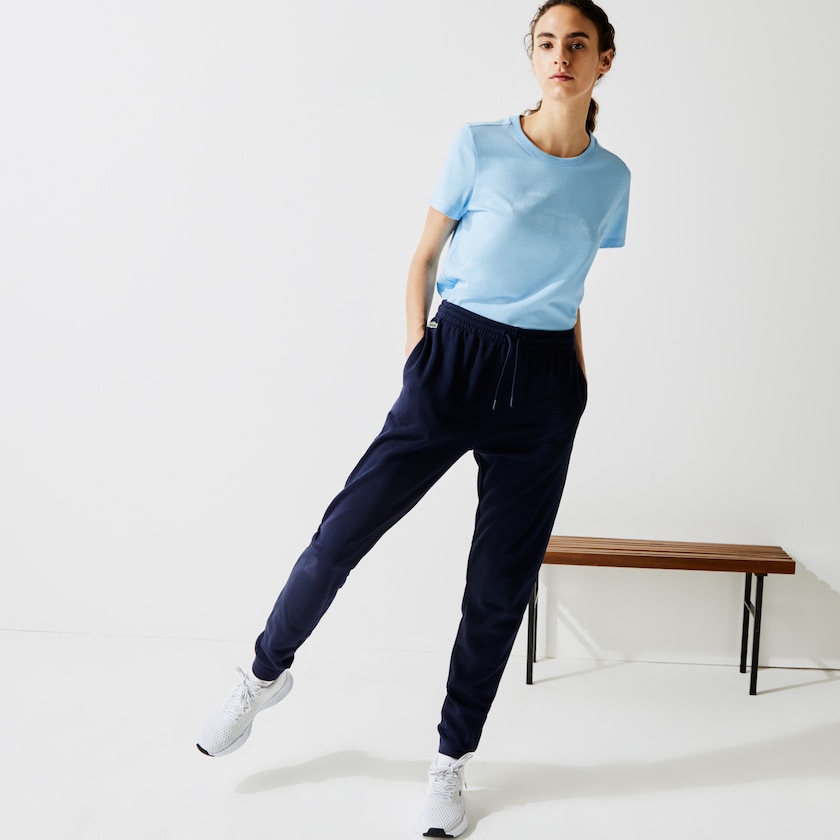 Women's Lacoste Navy Blue Trackpants SPORT Tennis Fleece NN5-15561G1