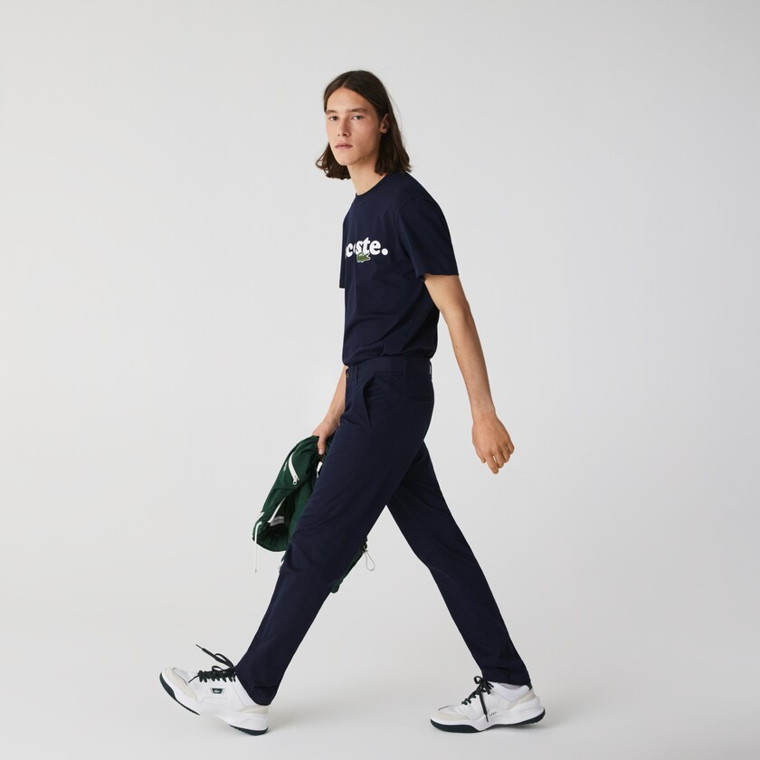 Men's Lacoste Navy Blue Pants Slim Fit Stretch Gabardine Chino MW0-55525N1