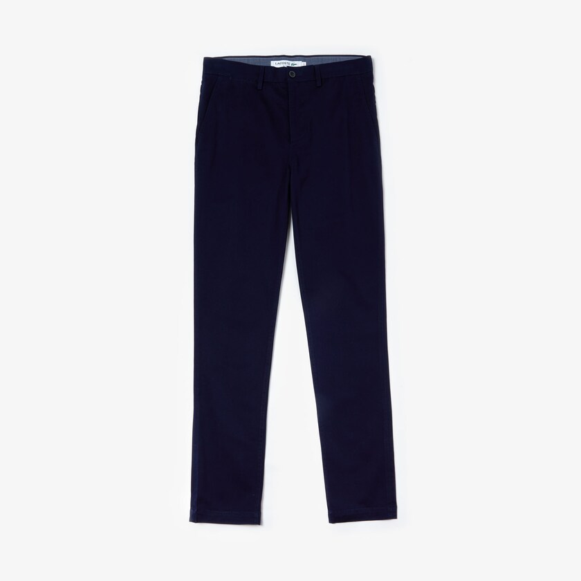 Men's Lacoste Navy Blue Pants Slim Fit Stretch Gabardine Chino MW0-55525N1