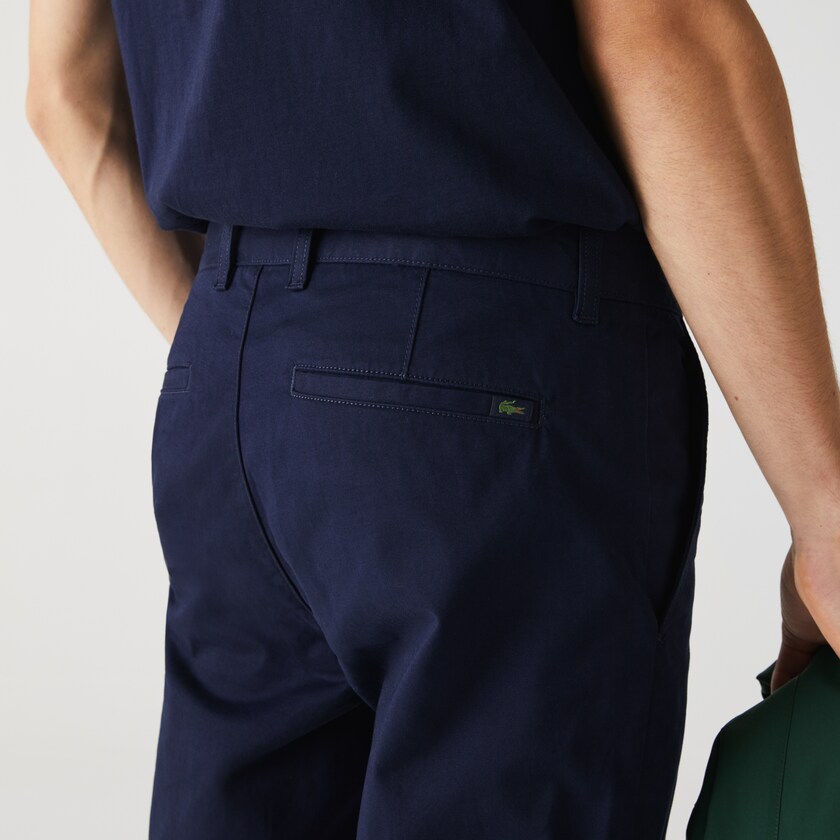 Men's Lacoste Navy Blue Pants Slim Fit Stretch Gabardine Chino MW0-55525N1
