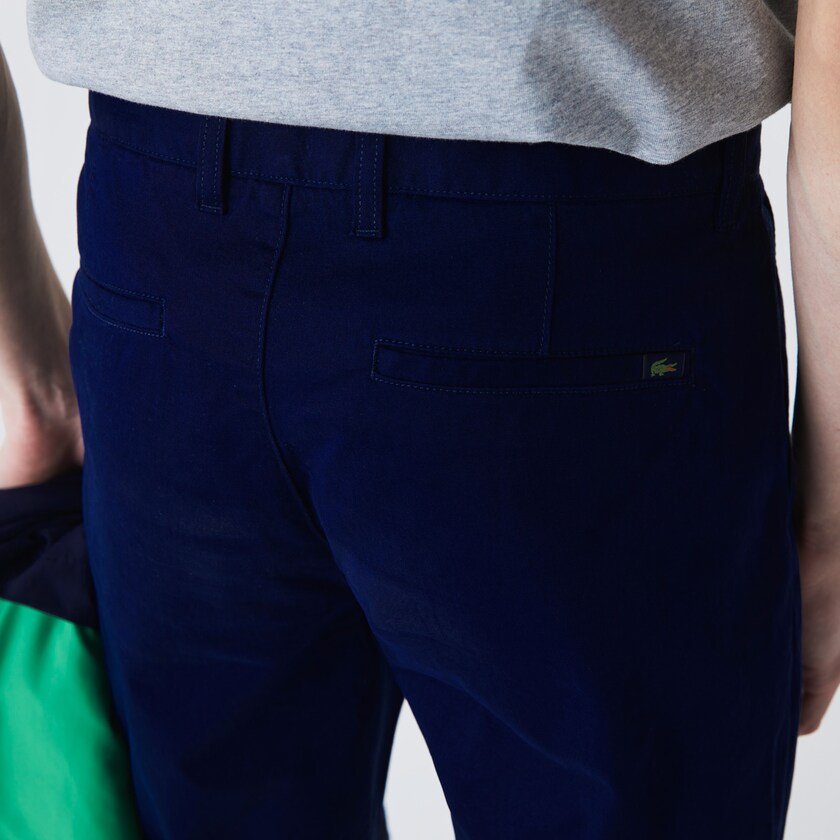 Men's Lacoste Navy Blue Pants Slim Fit Stretch Gabardine Chino MW0-55525N1