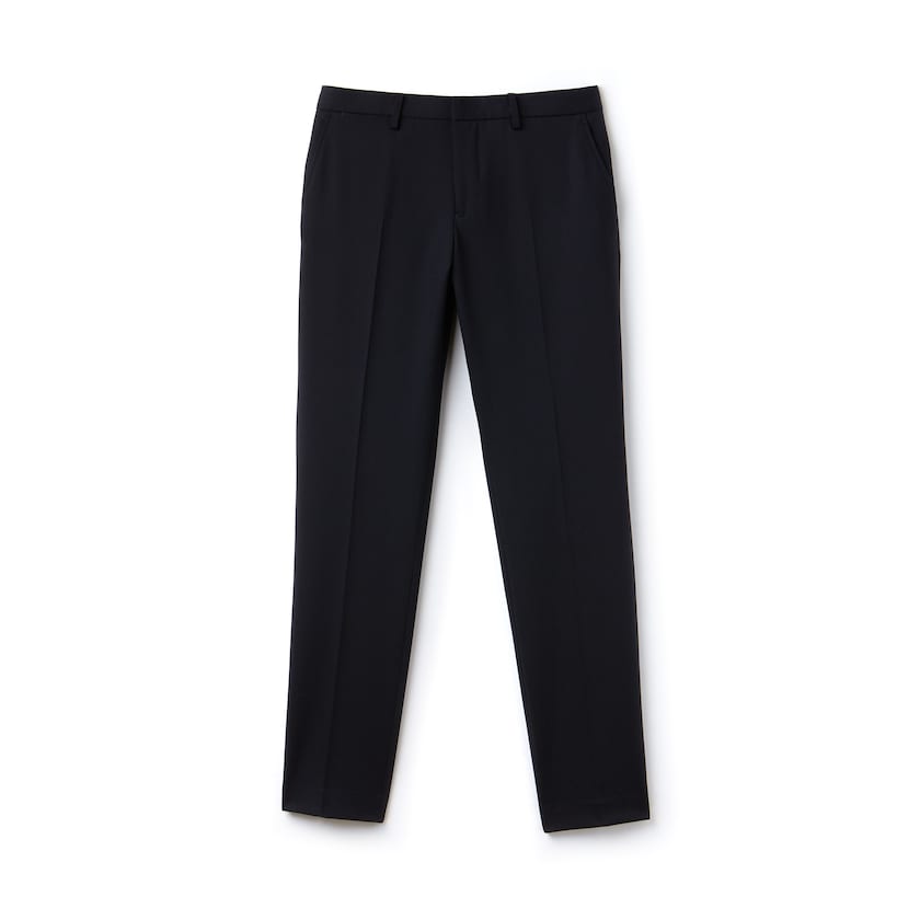 Men's Lacoste Navy Blue Pants Slim Fit Stretch Twill Chino SC7-77557M6