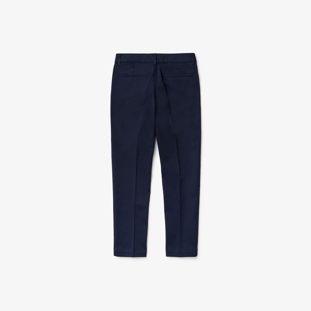 Kids' Lacoste Navy Blue Pants Stretch Chinos DE8-56765W5