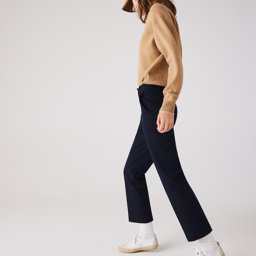 Women's Lacoste Navy Blue Chinos Stretch Cotton GX8-04160K6
