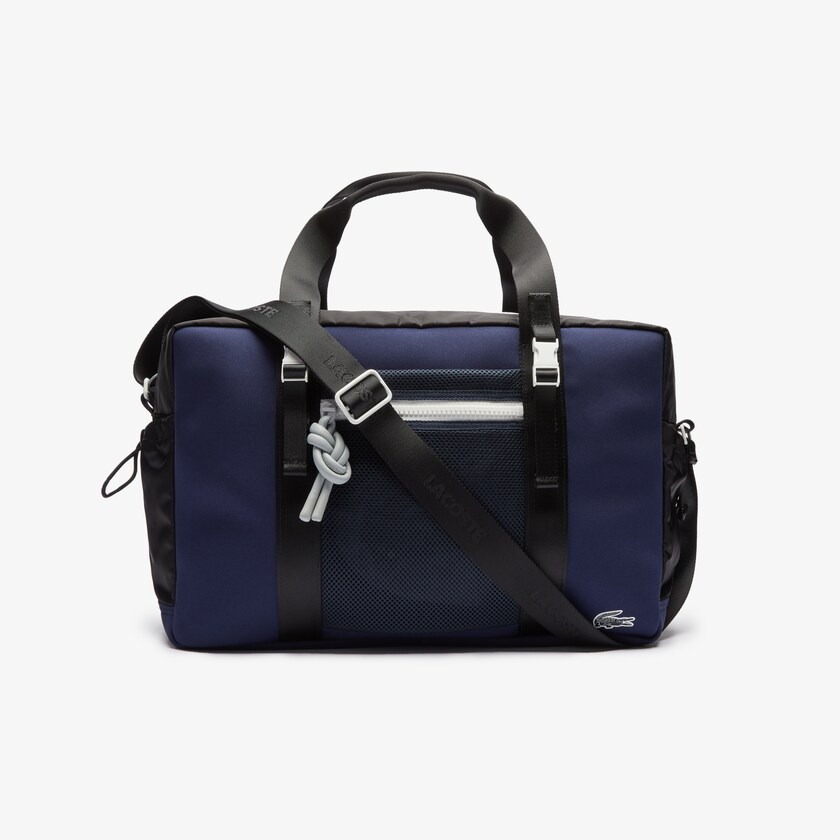 Men's Lacoste Navy Blue / Black Bags Motion Ultra-Light Zippered Gym Bag LP9-91309Q1