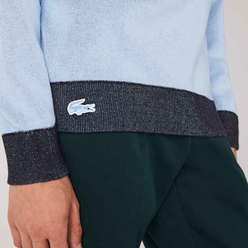 Men's Lacoste Navy Blue / Blue Sweaters Reversible Crew Neck Contrast SL5-10361S4