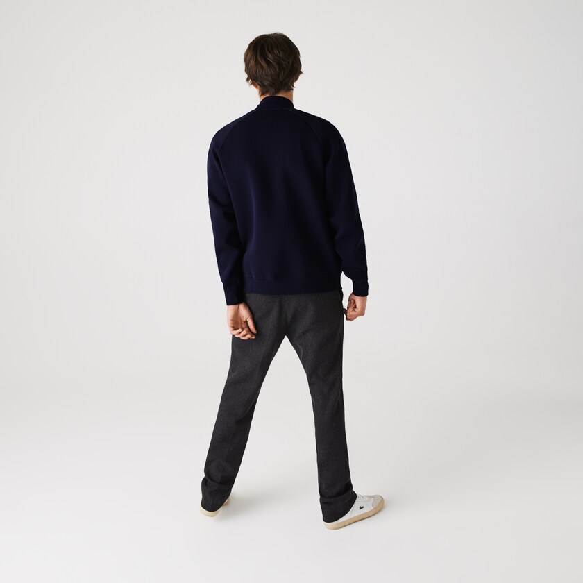 Men's Lacoste Navy Blue / Blue Jackets Stand-Up Collar Reversible Zippered FE5-10961R0